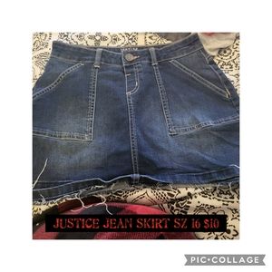 Justice Girls Jean Skirt